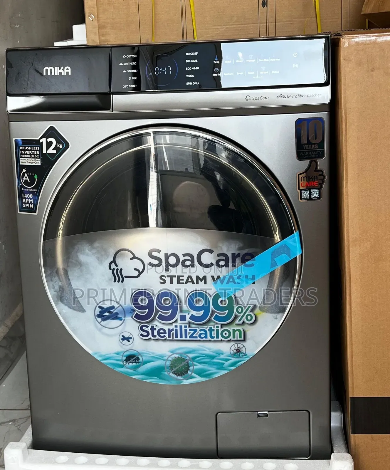 Mika Washing Machine 8kg Wash and Spin Front Load Smart Washing Meets