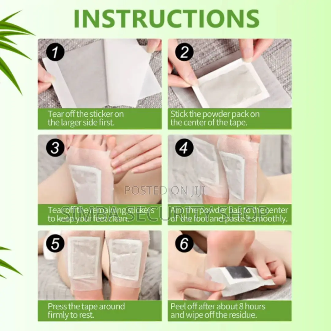 Deep Cleansing Detox Foot Patch Herbal Pads 10 PCS Wood Bamboo Relax