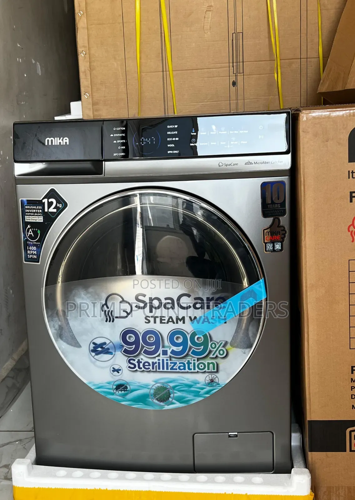 Mika Washing Machine 10kg Front Load Wash and Spin Efficient, Quiet
