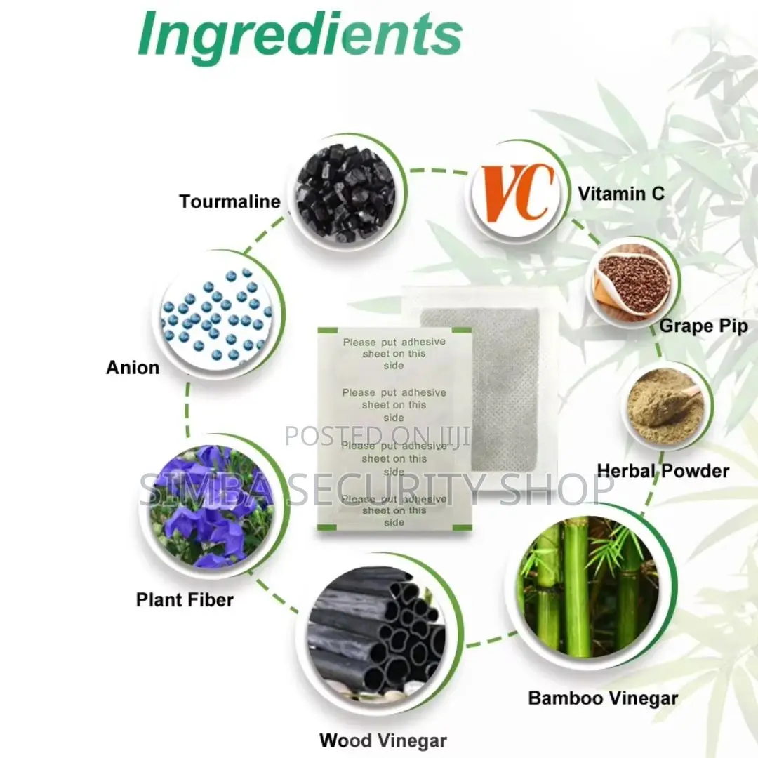 Foot Detoxifying Patches Pain Relief Relax for Promoting Sleep Bamboo