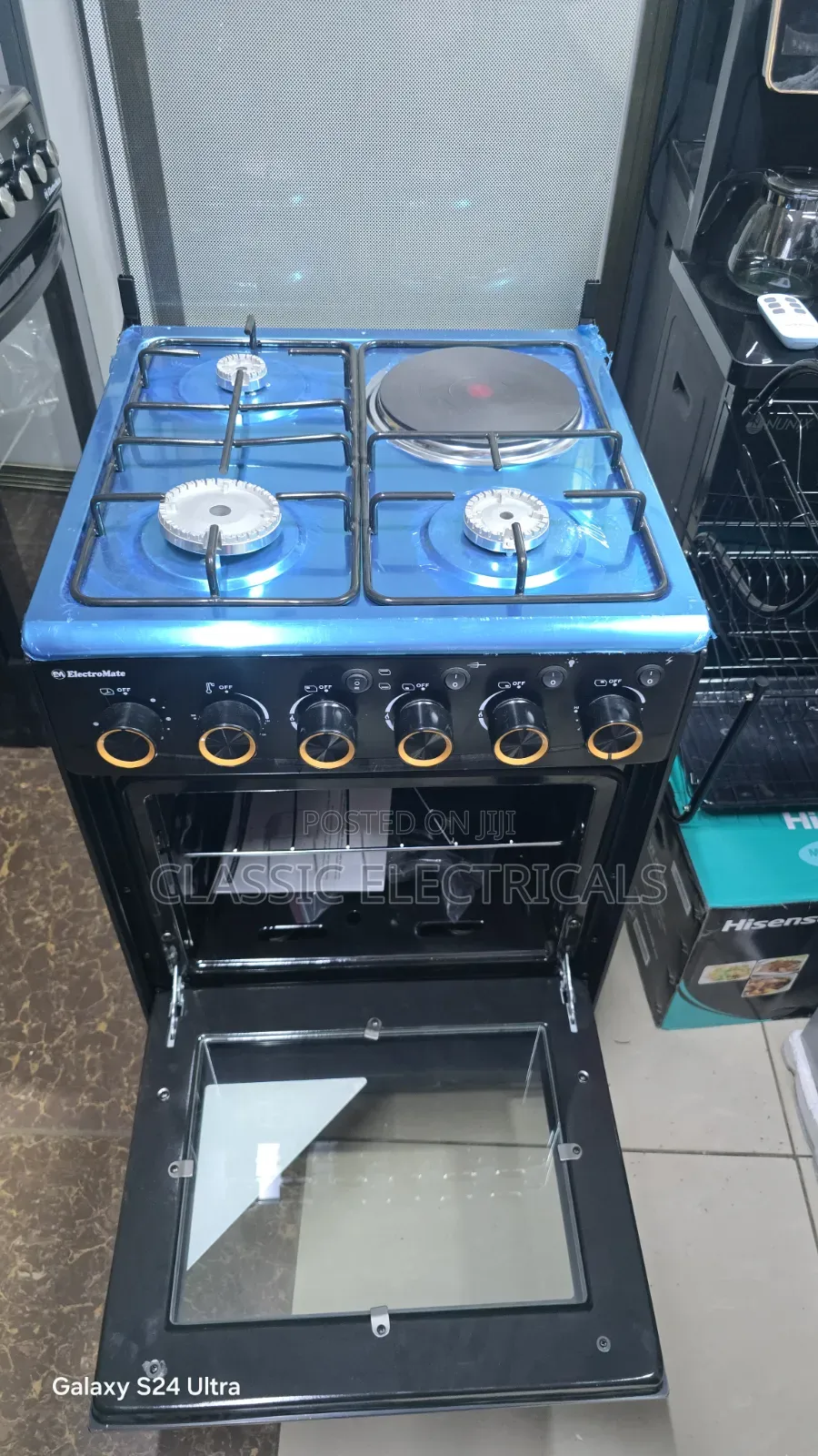 3G+1E Electromate Standing Cooker With Electric Oven and Jet Valve