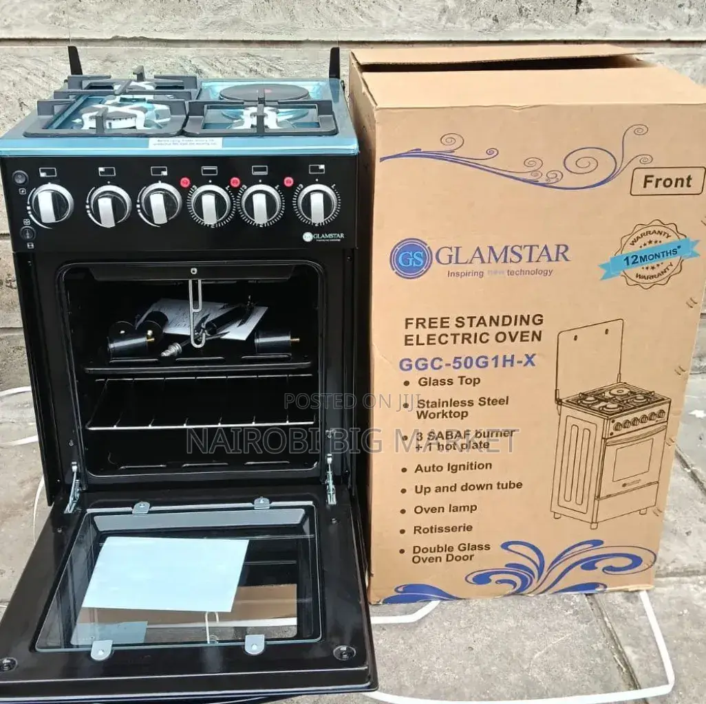 Glamstar Black 50×55 Standing 3+1 Cooker GL1