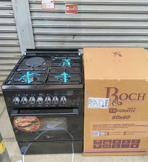 Roch 60×60 Black Standing 3+1 Cooker,Cook With Confidence