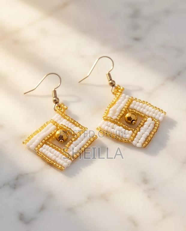 African Beaded Earrings - thumbnail 2