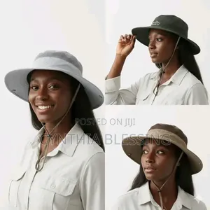 Safari Hat Brown White Grey
