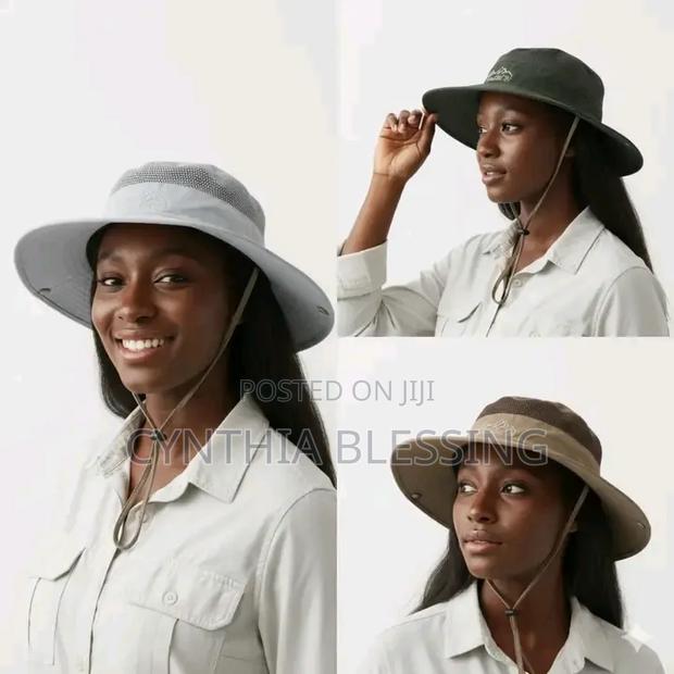 Safari Hat Brown White Grey - thumbnail 2