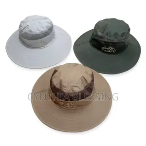 Safari Hat Brown White Grey