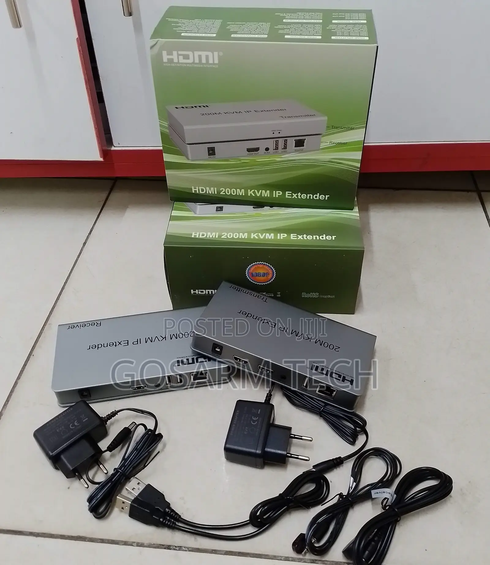 200M KVM Extender With USB Extender Over Cat6 Ethernet Cable