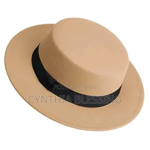 Beige Fedora Hat