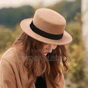 Beige Fedora Hat