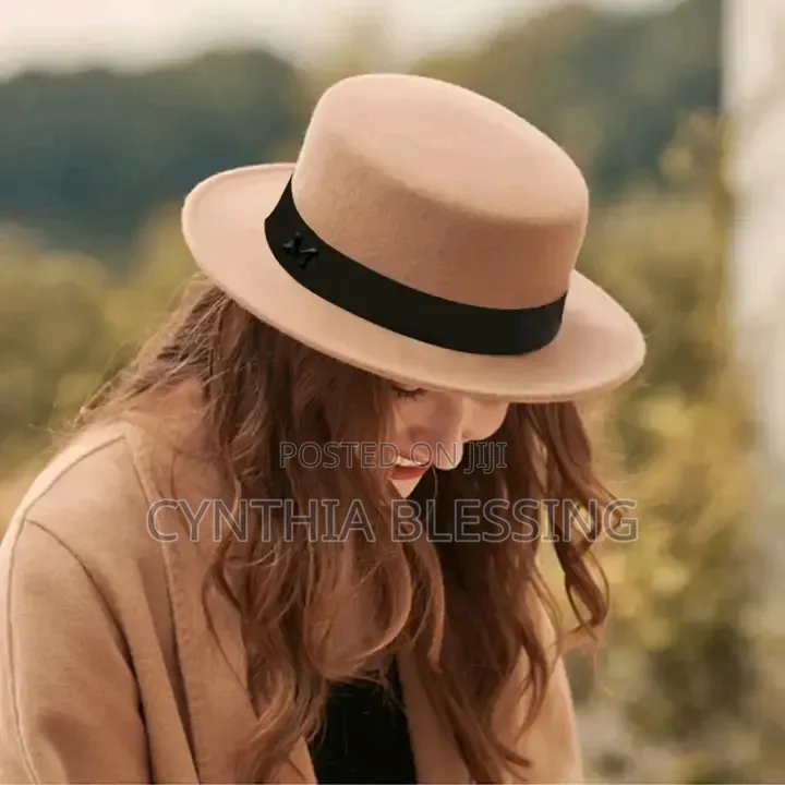 Beige Fedora Hat