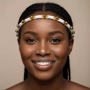 African Kenyan Beaded Headband Necklace
