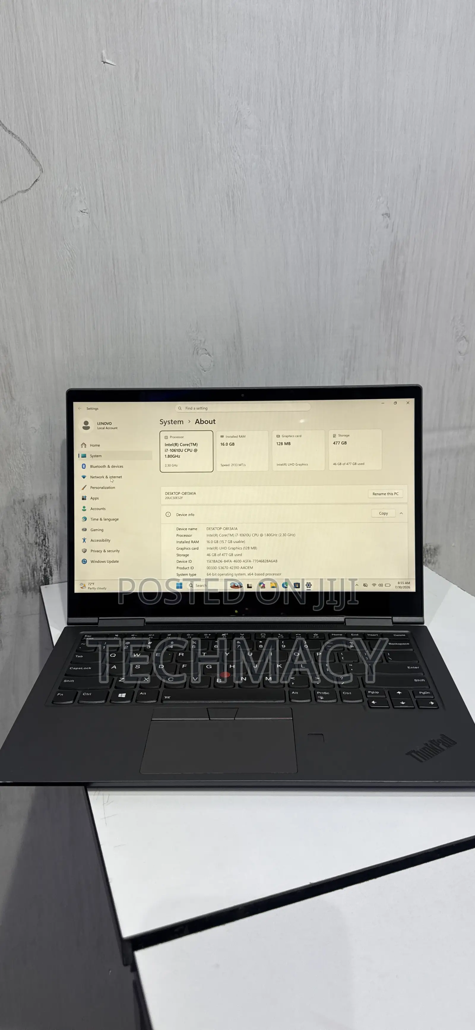 Laptop Lenovo ThinkPad X1 Yoga 16GB Intel Core i7 SSD 512GB