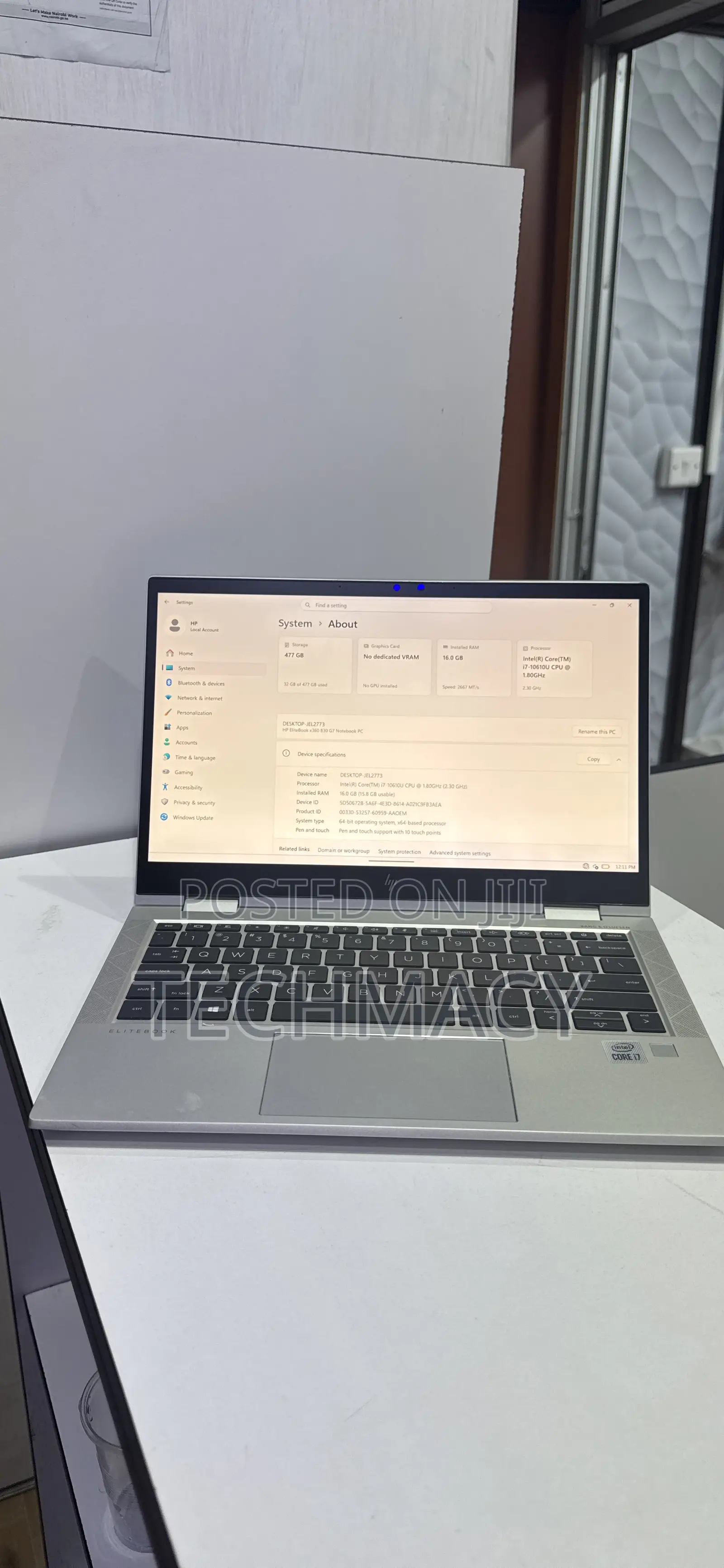 Laptop HP EliteBook 830 G7 16GB Intel Core i7 SSD 512GB