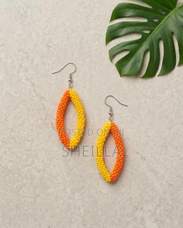 African Beaded Earrings - thumbnail 2