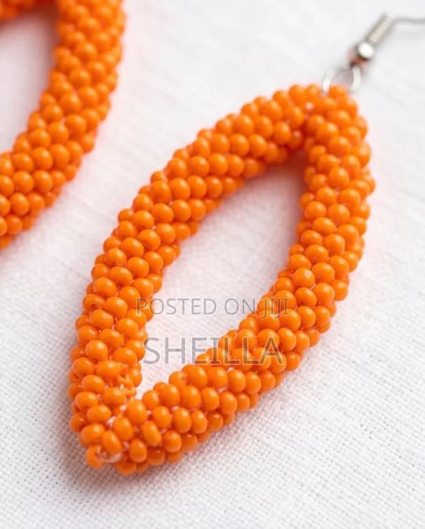 African Beaded Earrings - thumbnail 3