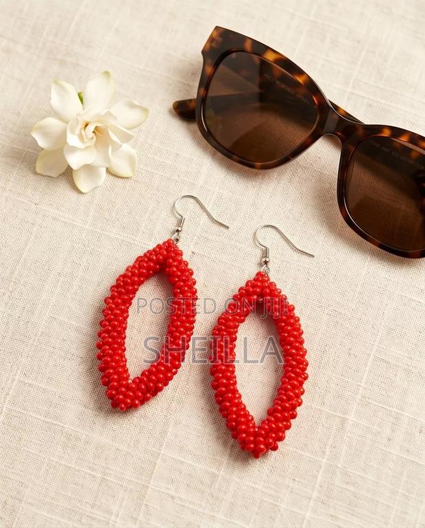 African Beaded Earrings - thumbnail 4