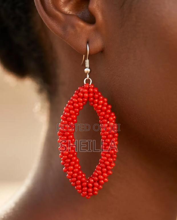 African Beaded Earrings - thumbnail 6