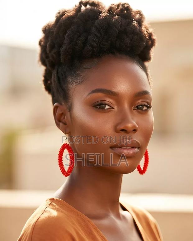 African Beaded Earrings - thumbnail 7