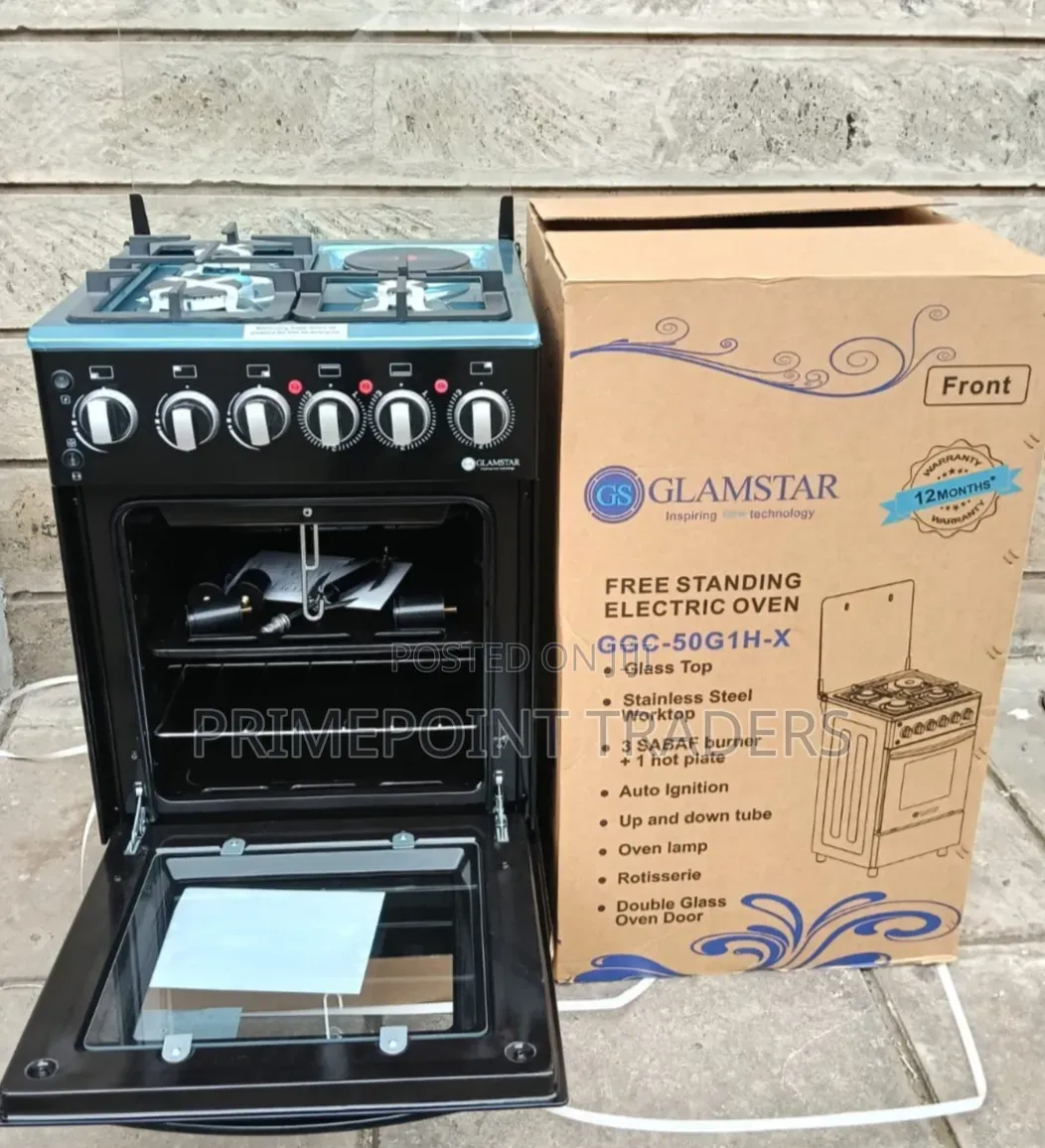 Glamstar Black 50×55 Standing Cooker – Stylish Design, Exceptional Per