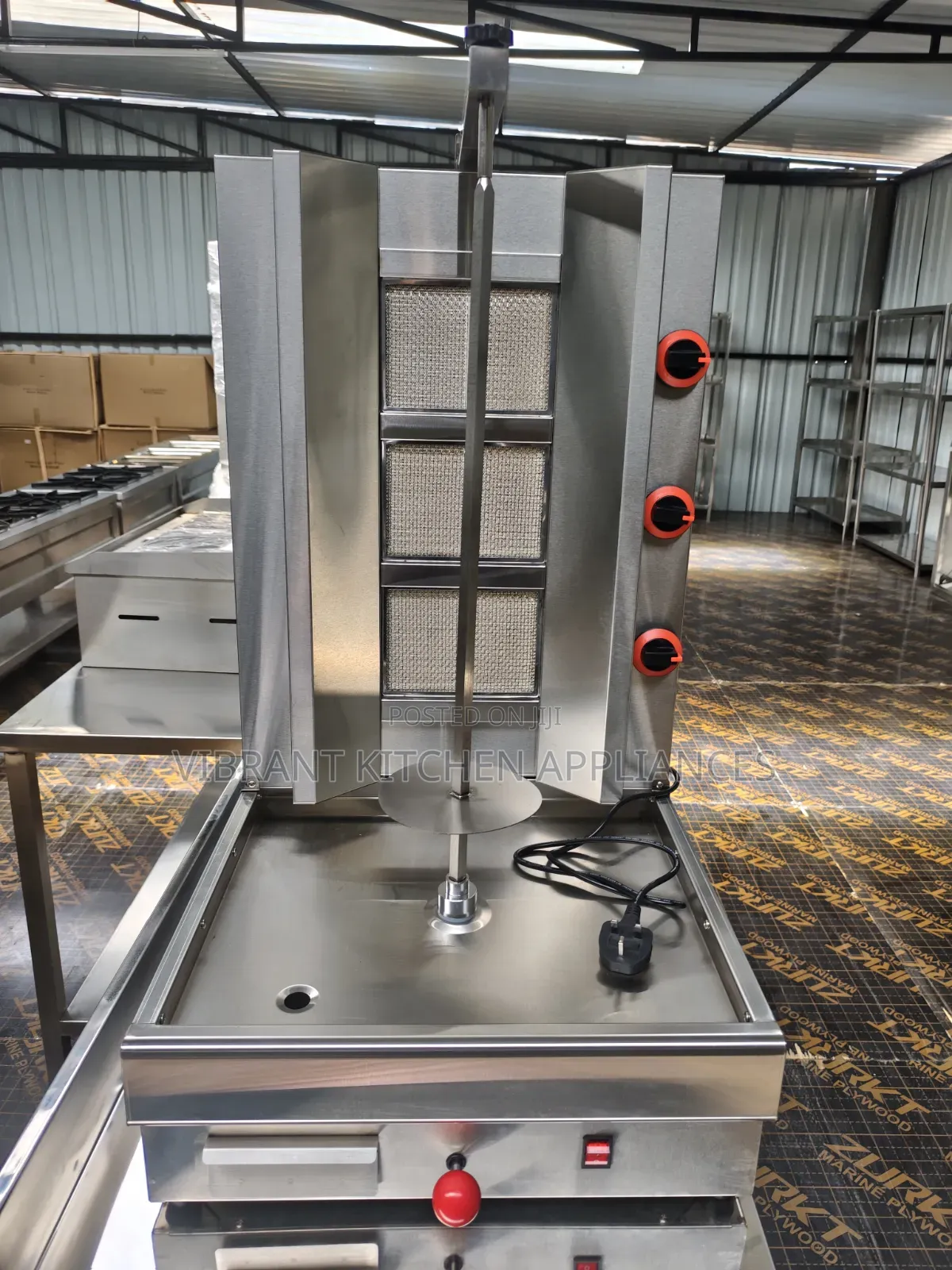 3‐Burner Gas Shawarma Machine
