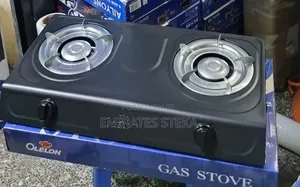 OLELON 2-Burner Gas Cooker - Stainless Steel, Black, Auto Ignition,