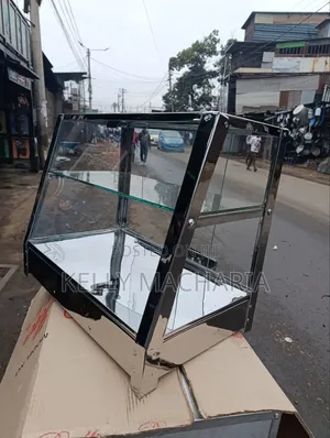 Stainless Charcoal Food Warmers and Display Cabinet