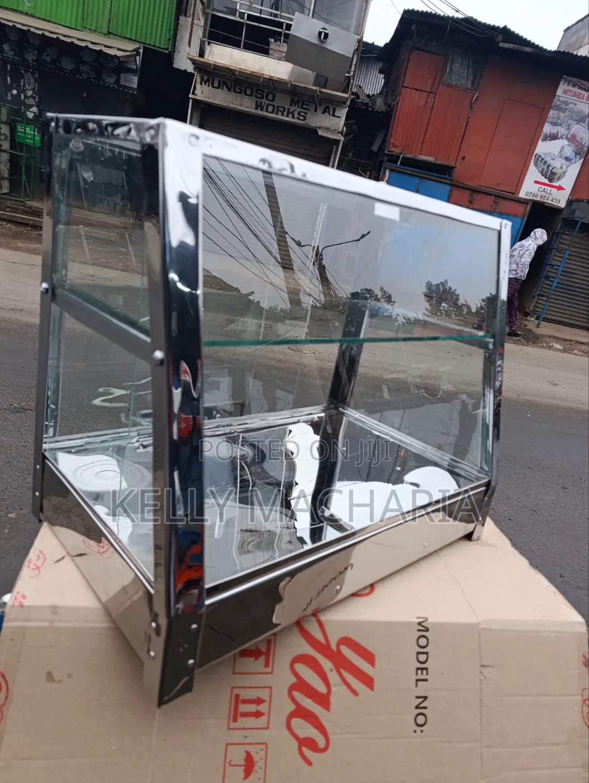 Stainless Charcoal Food Warmers and Display Cabinet