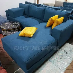 6-Seater Bubble L-Shaped Sofa — Cushioned Back Footrest