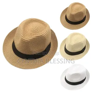 Straw Panama Fedoras Brown Hat