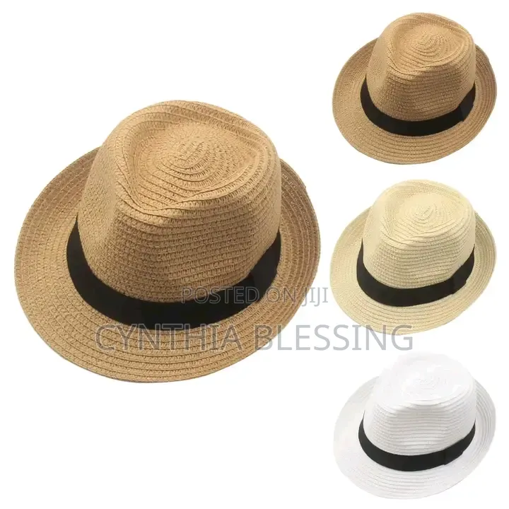 Straw Panama Fedoras Brown Hat
