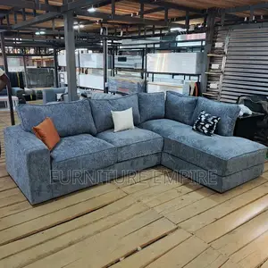 6-Seater L-Shaped Sofa — Grey Modern Comfort