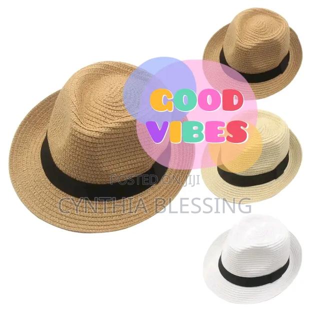 Straw Panama Fedoras Brown Hat - thumbnail 2