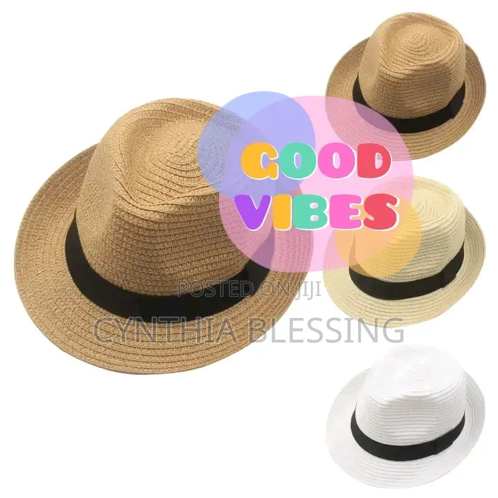 Straw Panama Fedoras Brown Hat