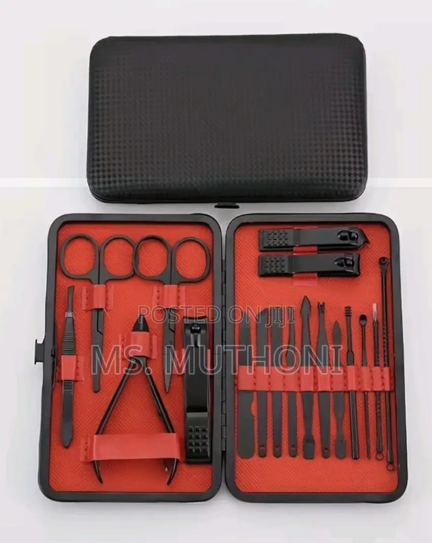 Matte Black Manicure and Pedicure Set