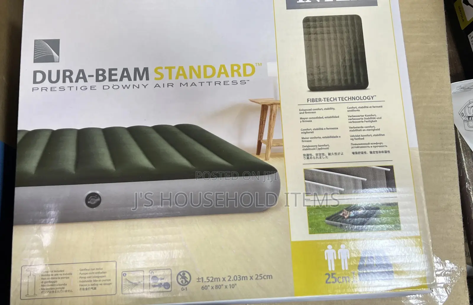 5*6 Dura-Beam Standard Airbed- Black