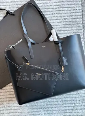 Iconic Saint Laurent Shopping East/West Tote Bag