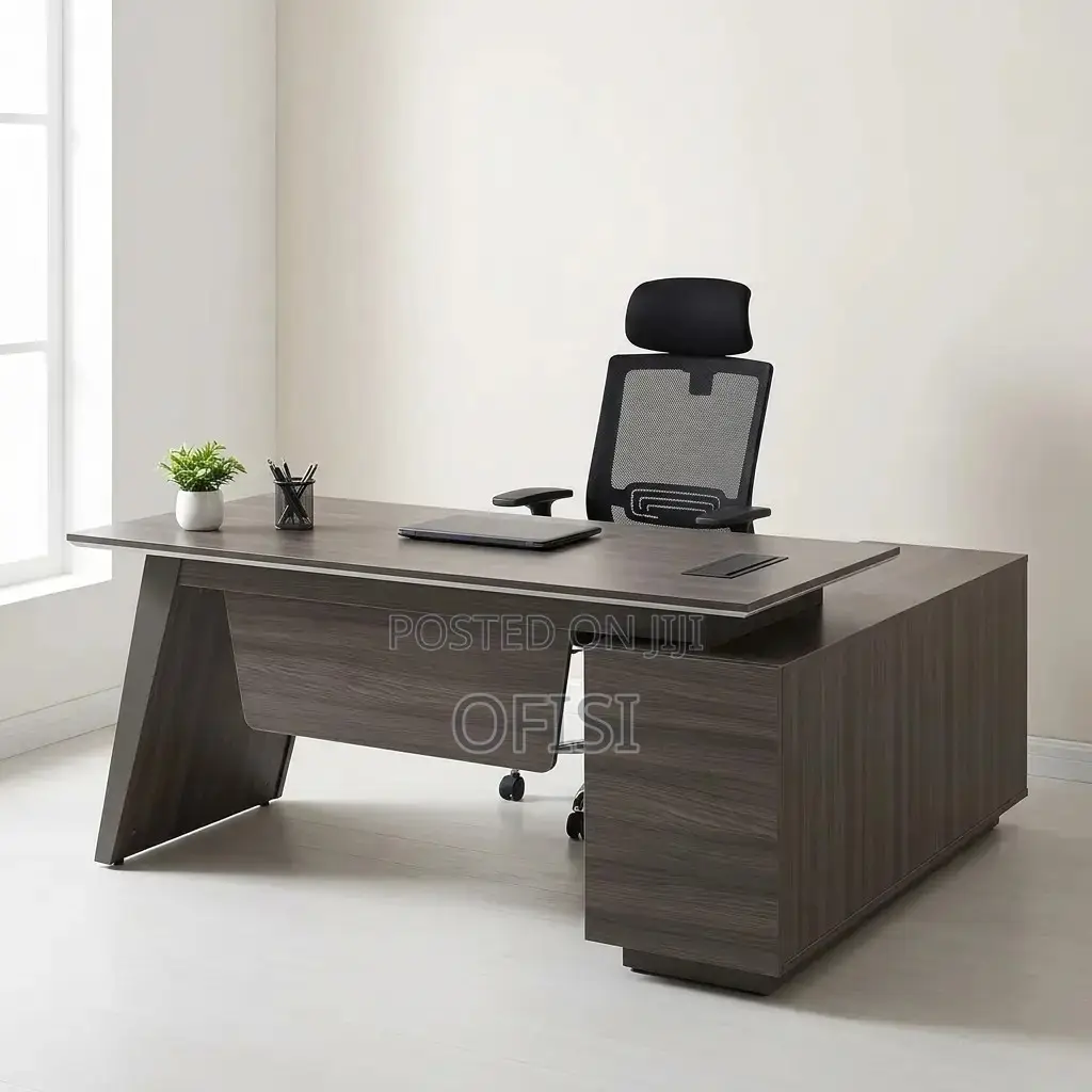 Office Desk; L-Shaped Boss Office Table - 1.8m