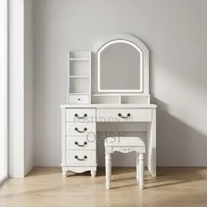 Dressing Table; White Dressing Table With Led Light