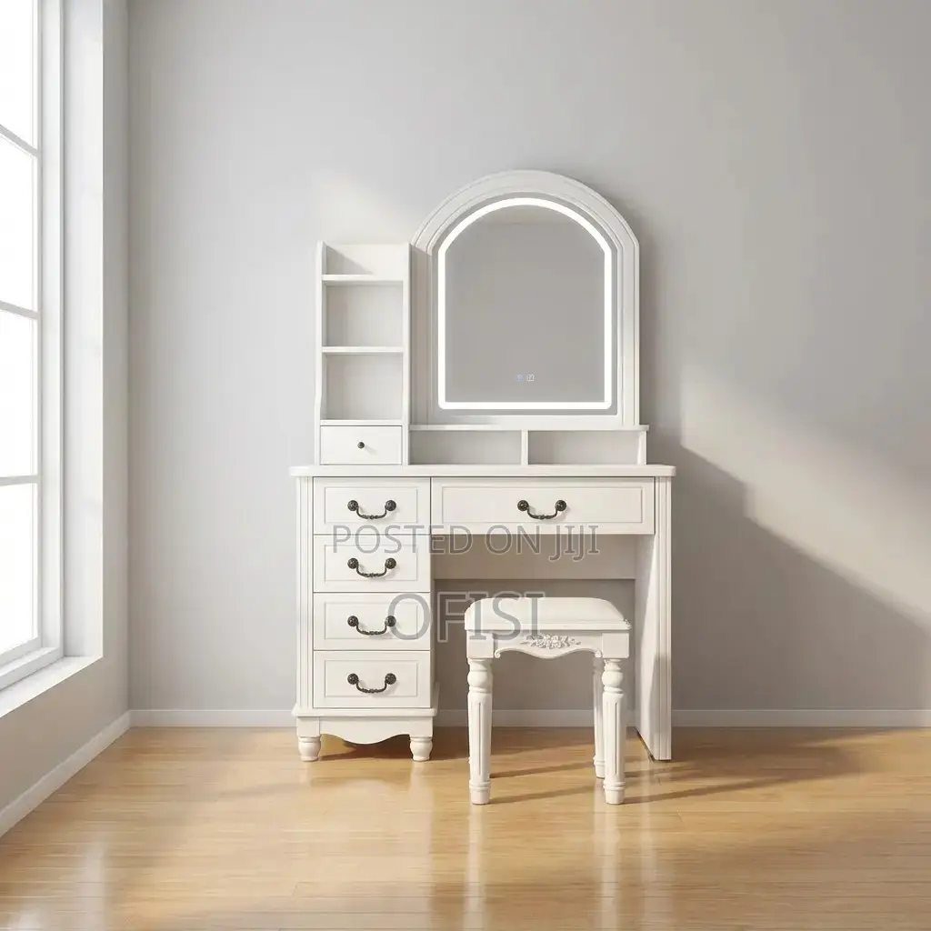 Dressing Table; White Dressing Table With Led Light