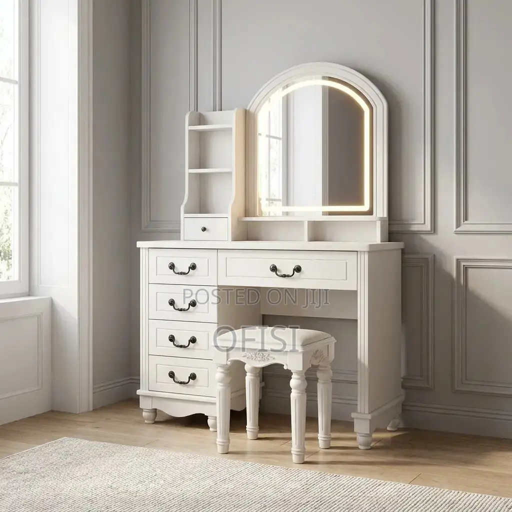 Dressing Table; White Dressing Table With Led Light