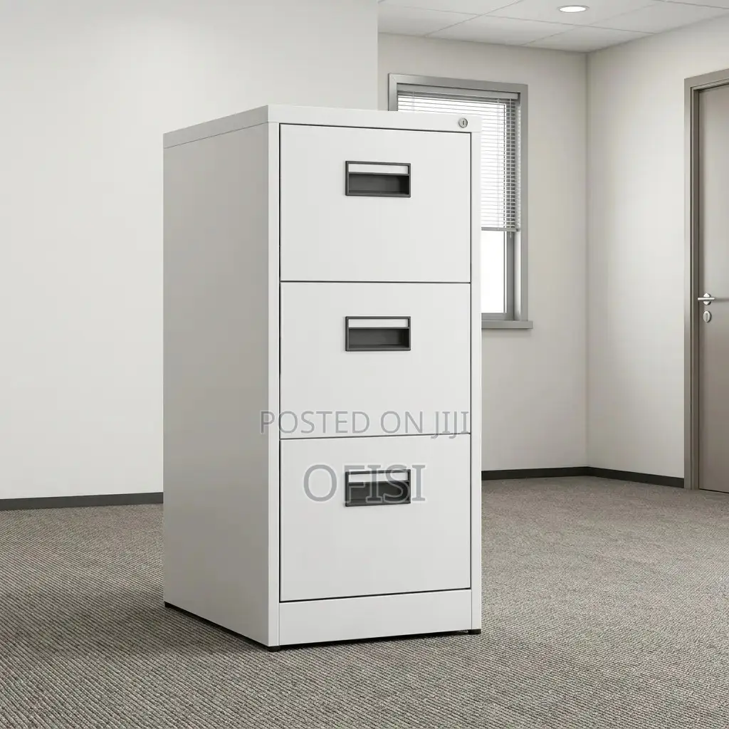 Office Cabinet; Compact 3‐Drawer Secure Office Cabinet