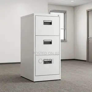 Office Cabinet; Compact 3‐Drawer Secure Office Cabinet