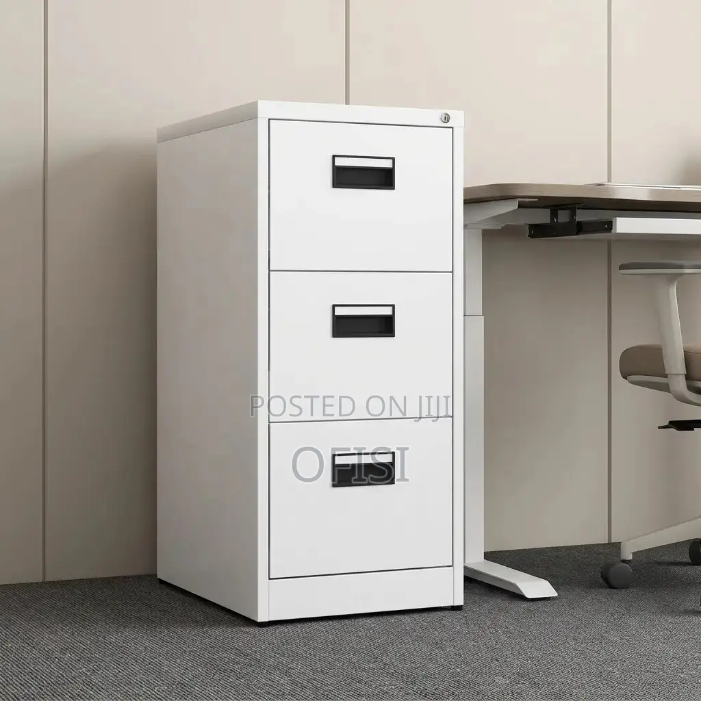 Office Cabinet; Compact 3‐Drawer Secure Office Cabinet