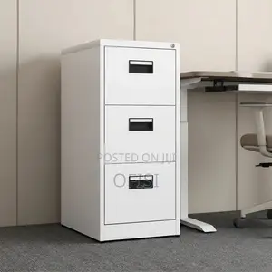 Office Cabinet; Compact 3‐Drawer Secure Office Cabinet