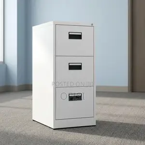 Office Cabinet; Compact 3‐Drawer Secure Office Cabinet