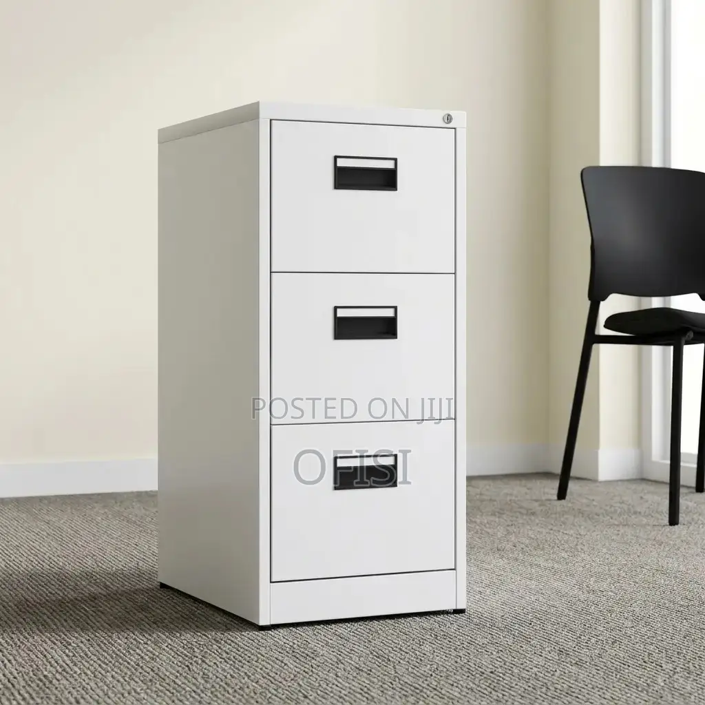 Office Cabinet; Compact 3‐Drawer Secure Office Cabinet