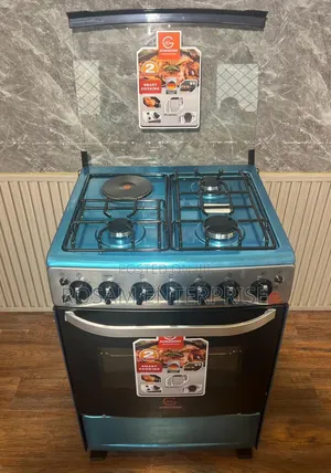 60*65 Eurochef Free Standing 3 Gas +1 E Cooker With Electric Oven