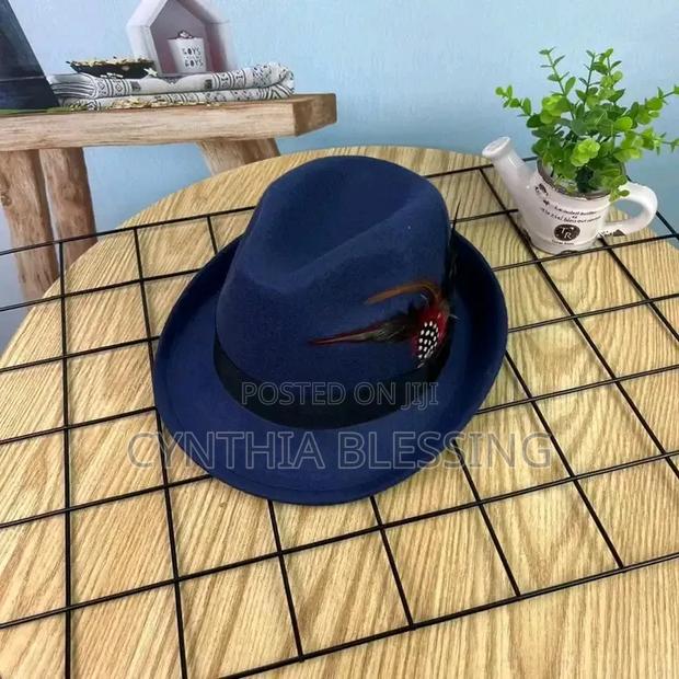 Fedora Hat With Feather Small Brim - thumbnail 6