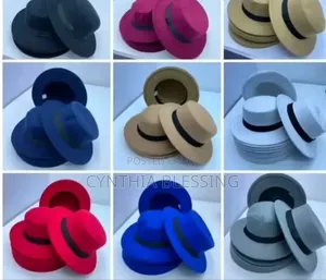 Flat Top Fedora Hats in Various Colours
